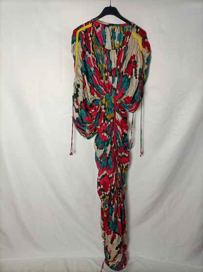 OTRAS. Vestido multicolor fruncidos. T XS/S