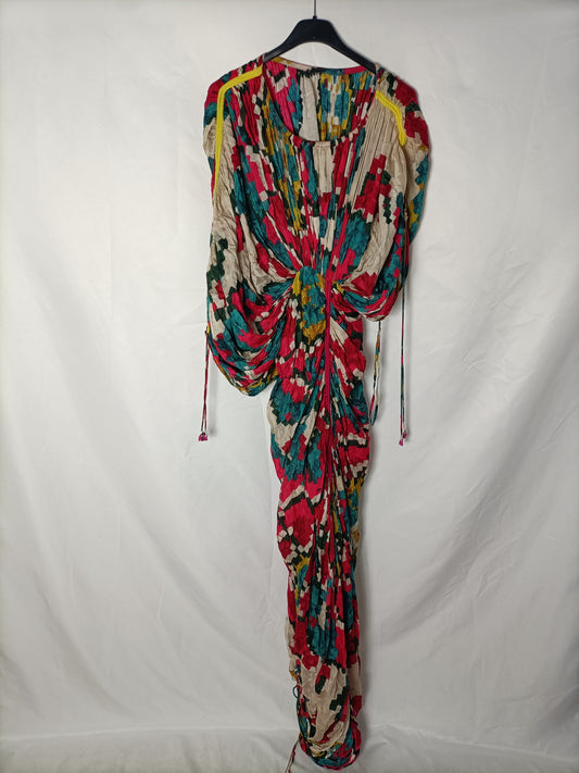 OTRAS. Vestido multicolor fruncidos. T XS/S