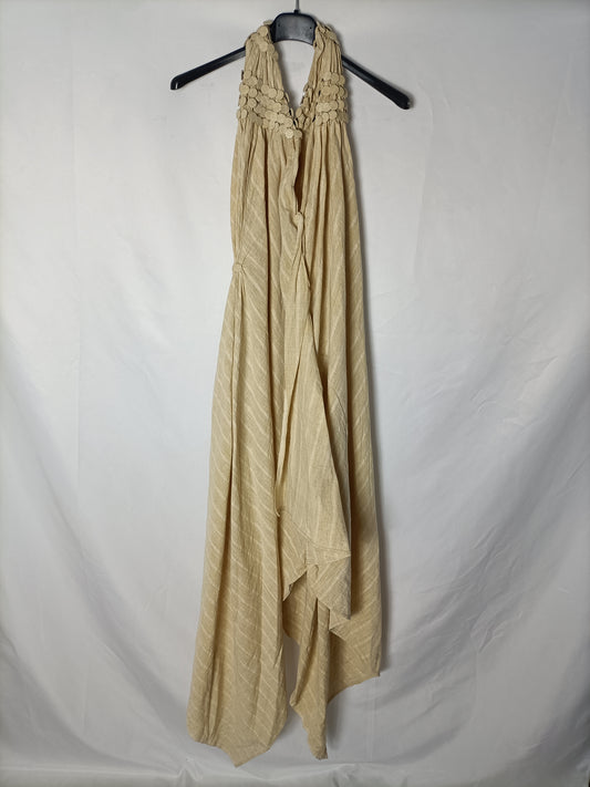 OTRAS. Vestido lino asimétrico. T S/M