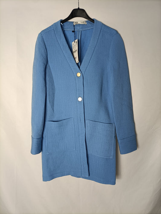 ZARA. Light blue textured jacket. TS