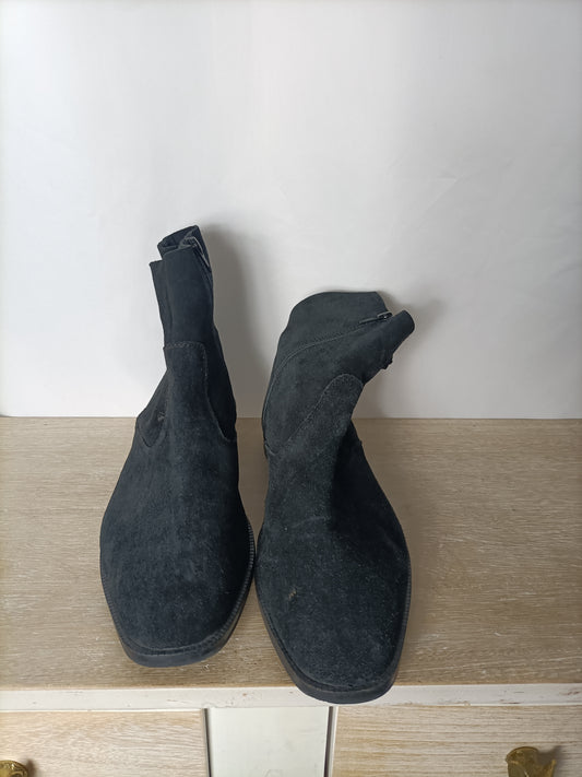 ASOS. Botines negros piel  T.9(40)