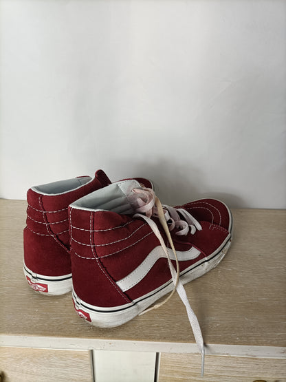 VANS. Zapatillas burdeos botita T.43