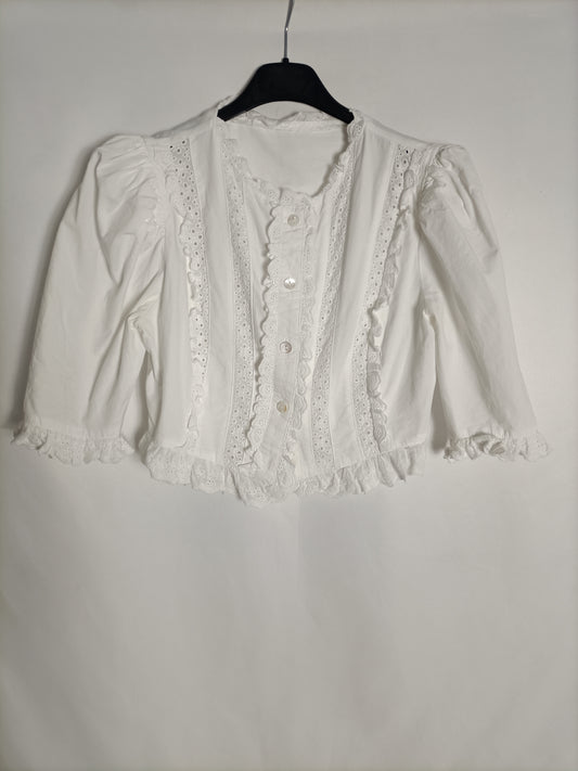 OTHERS. White button-down top Tu(xs)