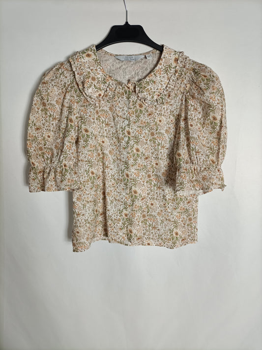&amp;OTHER STORIES. Beige floral blouse T.32