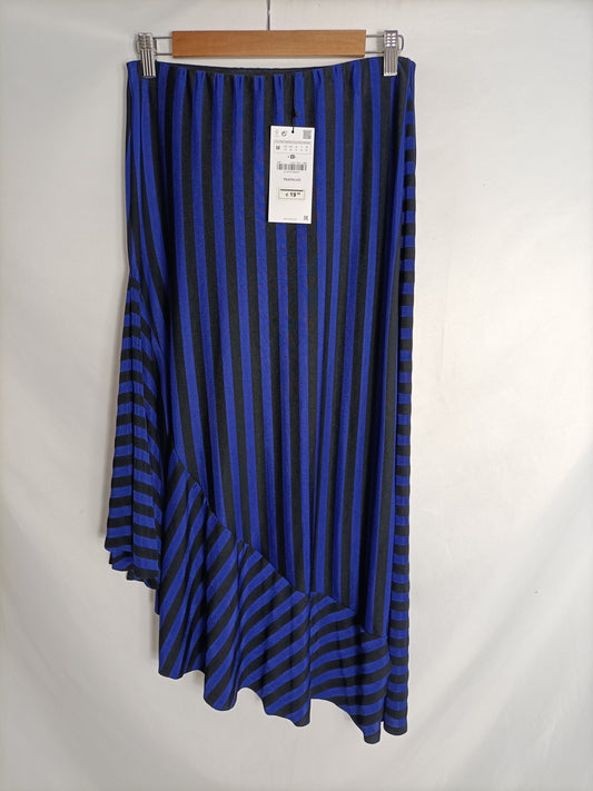 ZARA.Falda midi rayas T.M