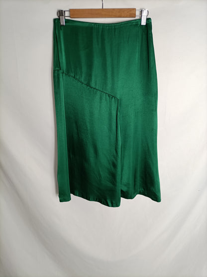 ZARA. Green Ts midi skirt