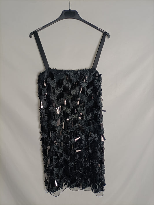 ZARA. Short black sequin dress Ts