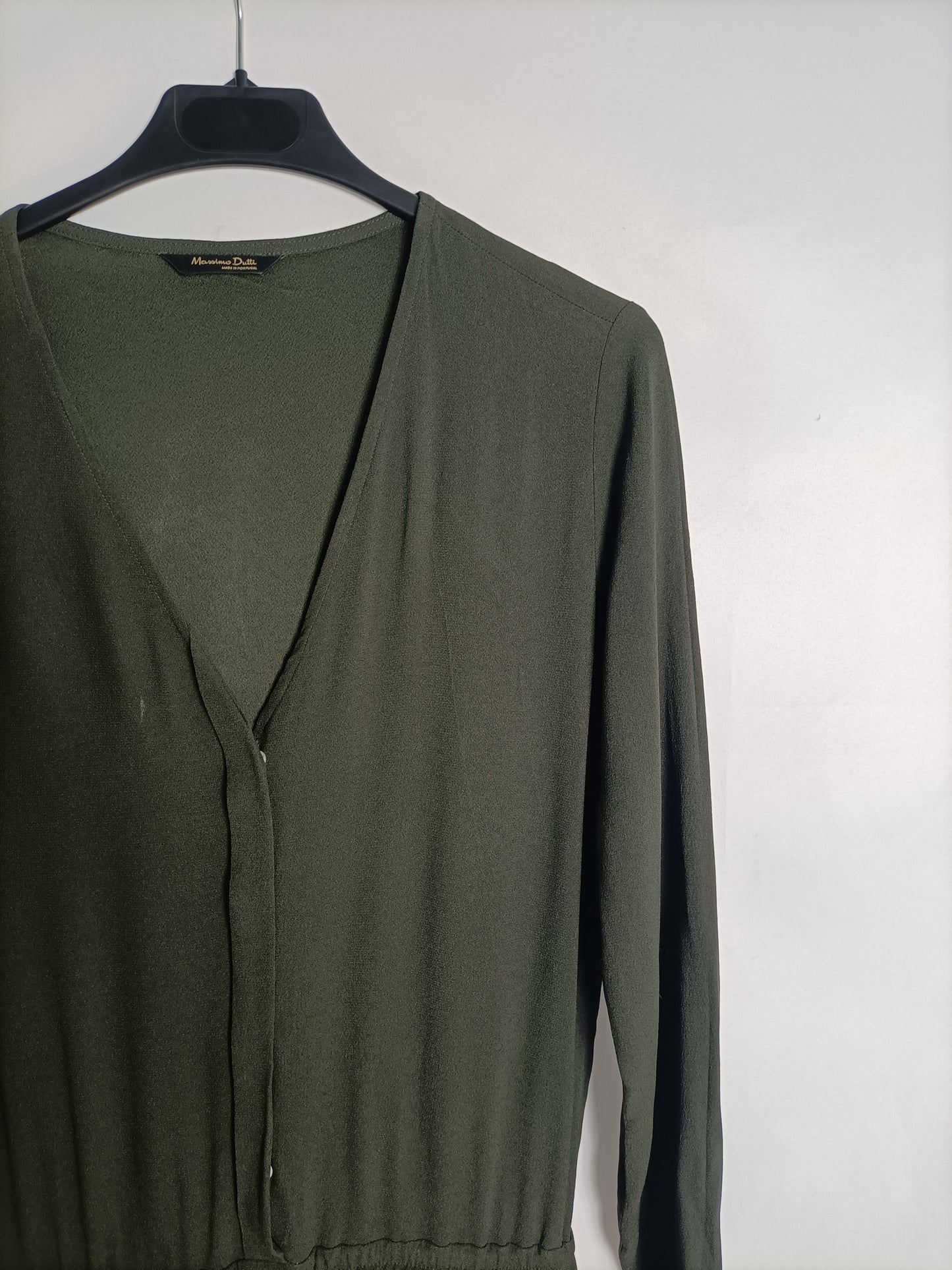 MASSIMO DUTTI. Mono fluido verde T.36