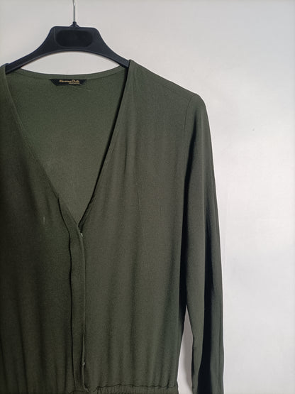 MASSIMO DUTTI. Mono fluido verde T.36
