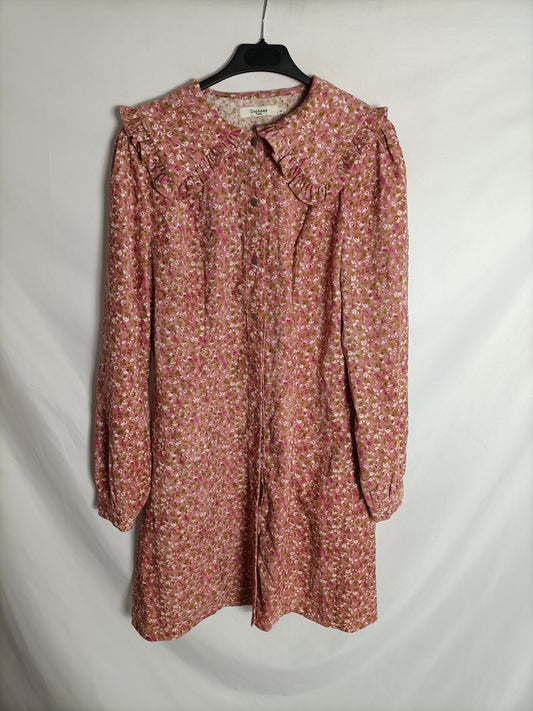 DAPHNEA. Floral baby-collar shirt dress TL