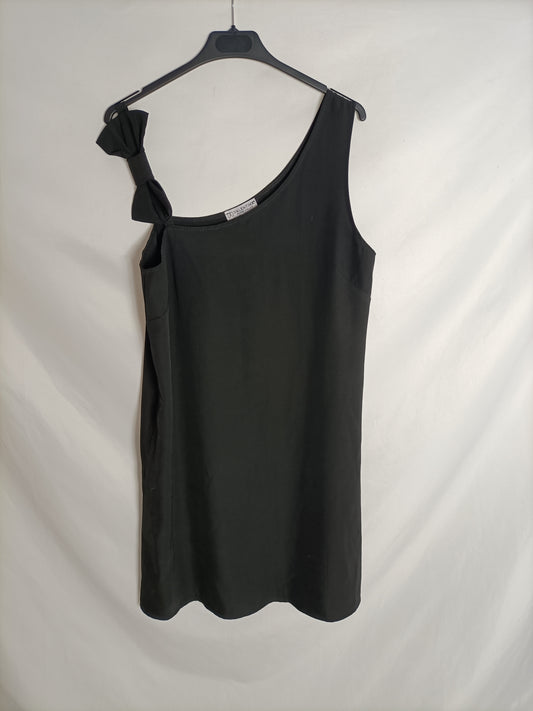 VALENTINA. Short asymmetrical black dress TL