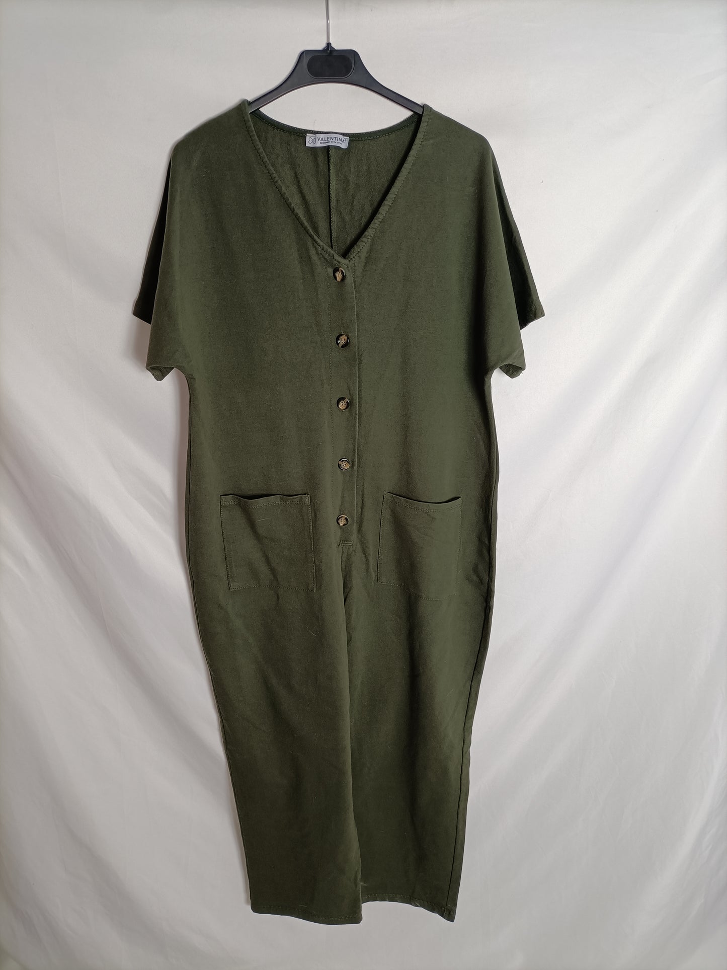 VALENTINE. Khaki tm long jumpsuit