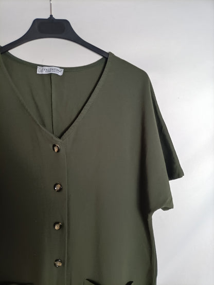 VALENTINE. Khaki tm long jumpsuit