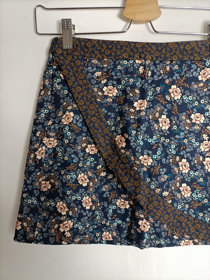 ZARA. Blue floral skirt, size 10 years
