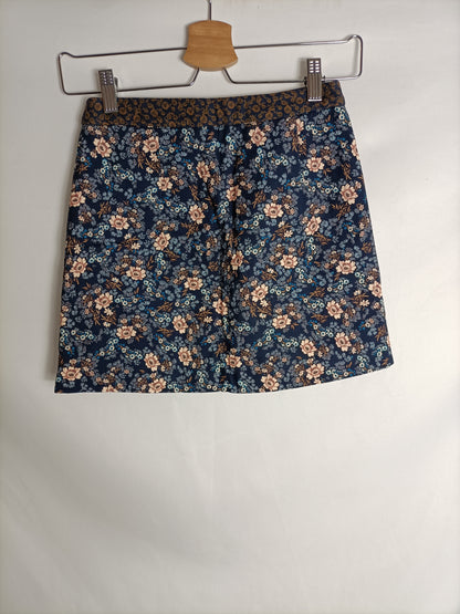 ZARA. Blue floral skirt, size 10 years