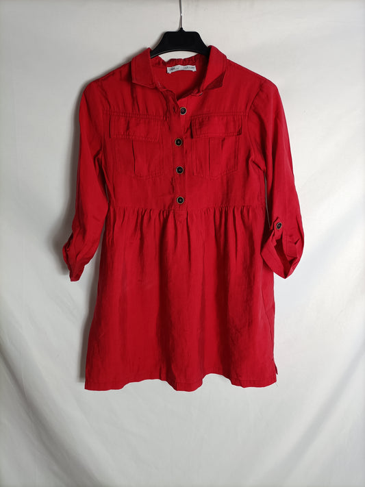 ZARA. Short red dress, size 9 years