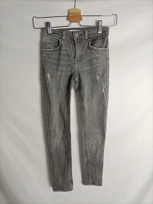 ZARA. Studded grey trousers size 9