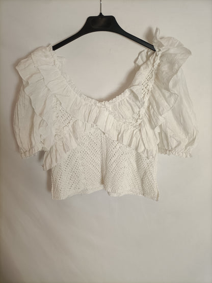 OTHERS. Ruffled crochet top Your(s)