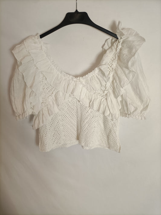 OTHERS. Ruffled crochet top Your(s)