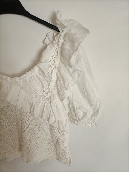 OTHERS. Ruffled crochet top Your(s)