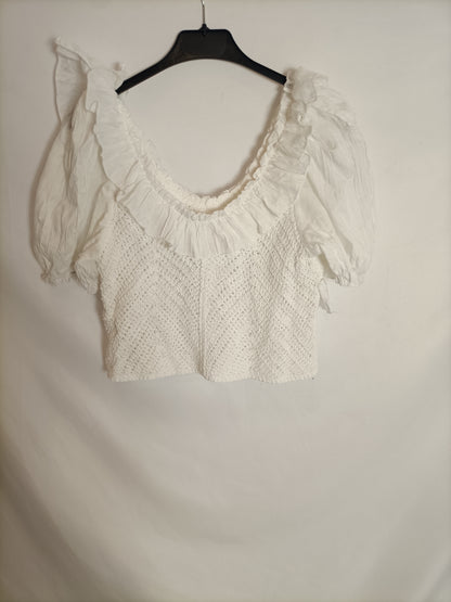 OTHERS. Ruffled crochet top Your(s)