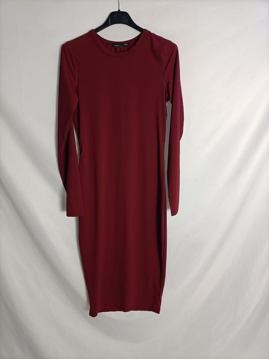 ZARA. Burgundy midi dress Tm