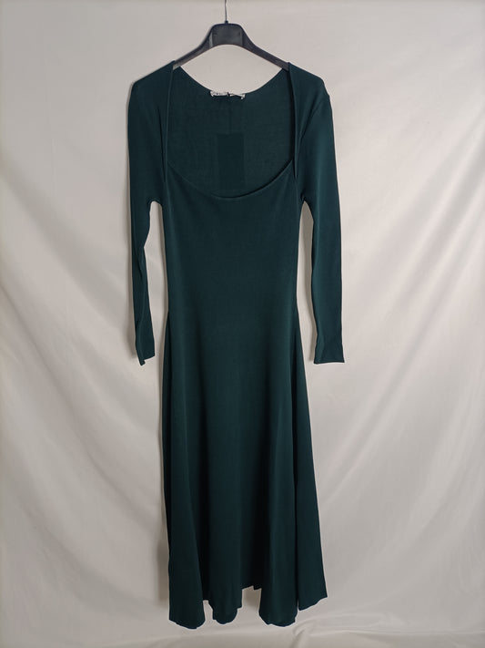 ZARA. Green Ts knit dress