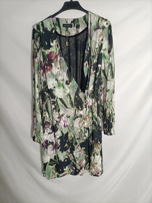 PEDRO DEL HIERRO. Floral print dress, size 42