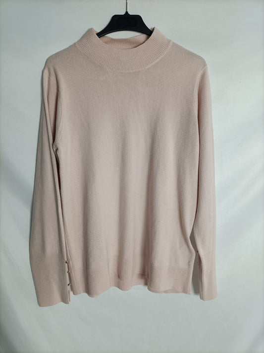 CORTEFIEL. Pale pink sweater, size L