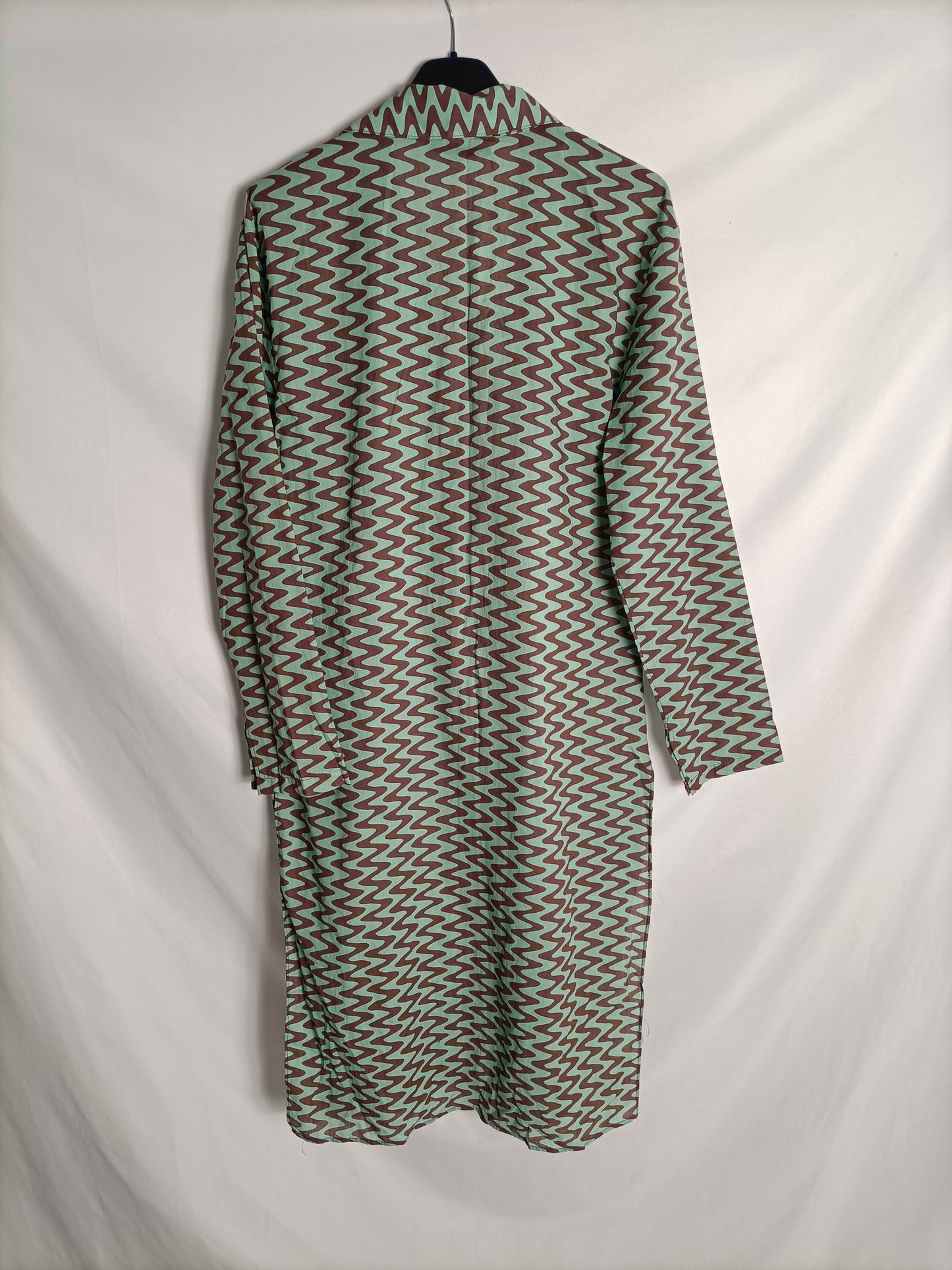 ZARA. Green and brown striped jacket T.xs