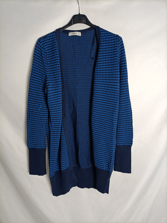 ZARA. Geometric knit jacket Tm