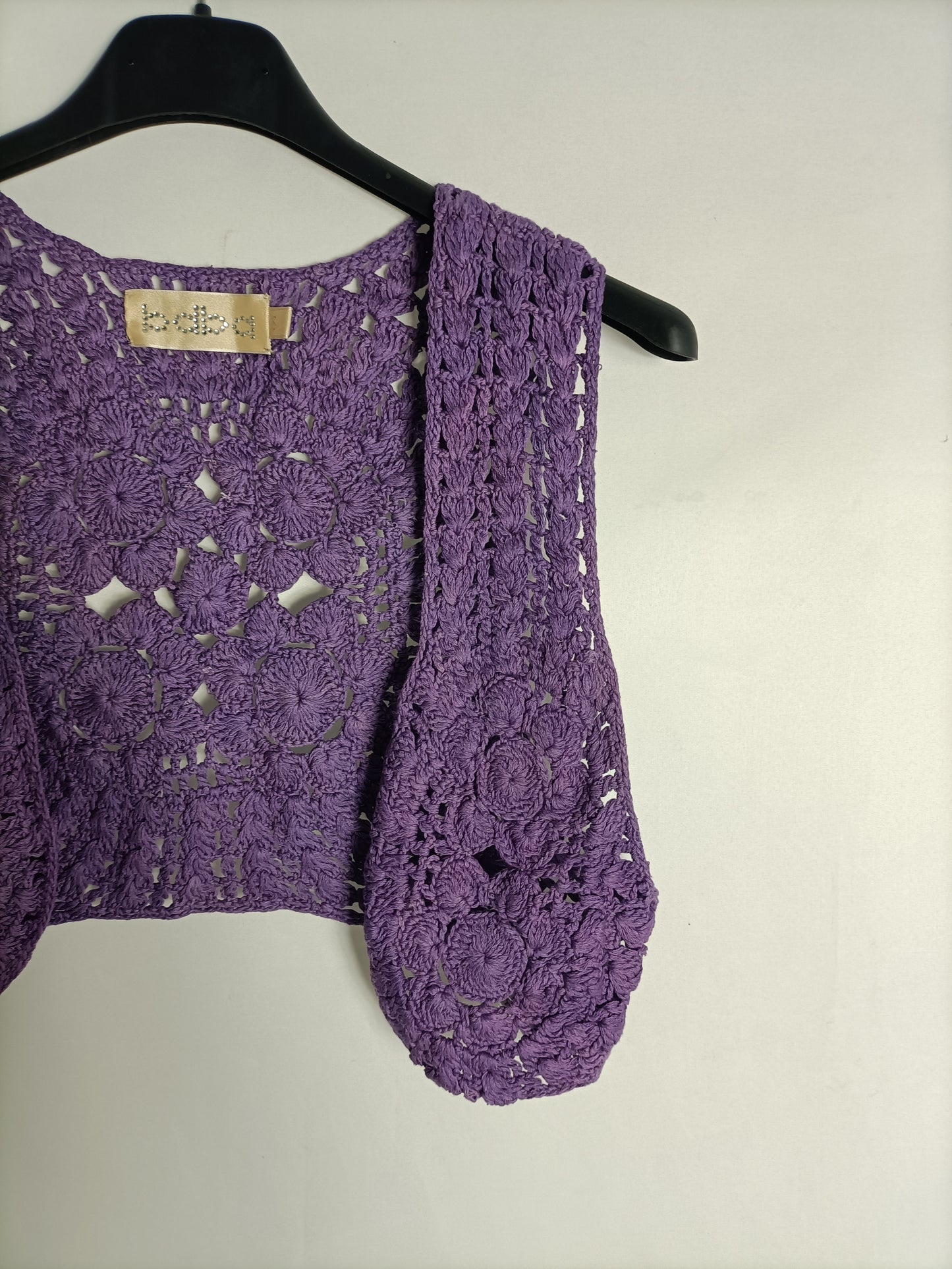 BDBA. Chaleco morado croché T.s
