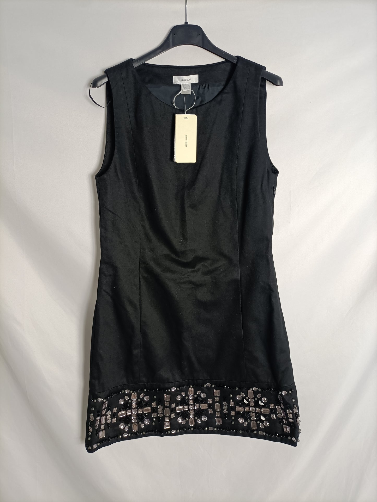MANGO. Black Ts beaded dress
