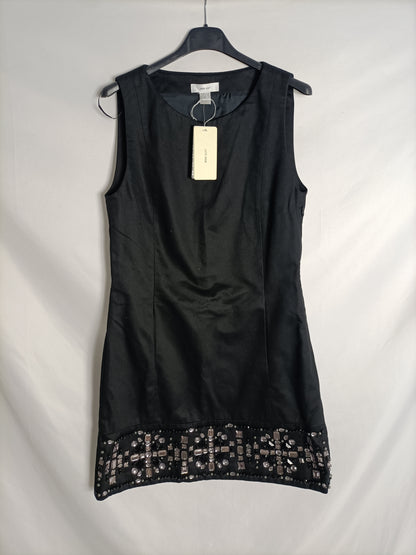 MANGO. Black Ts beaded dress