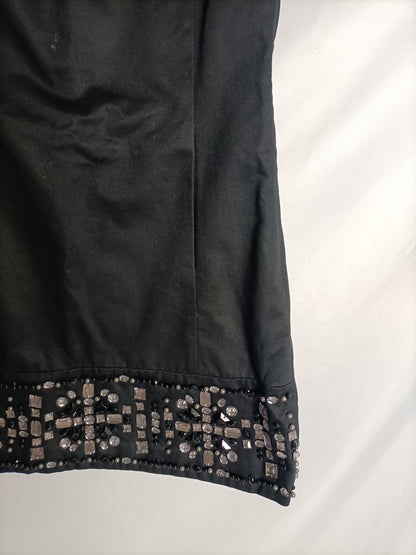 MANGO. Black Ts beaded dress