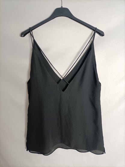 H&amp;M. Black strappy top size 36