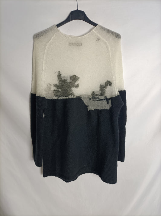PURIFICATION GARCIA. Two-tone Ts sweater