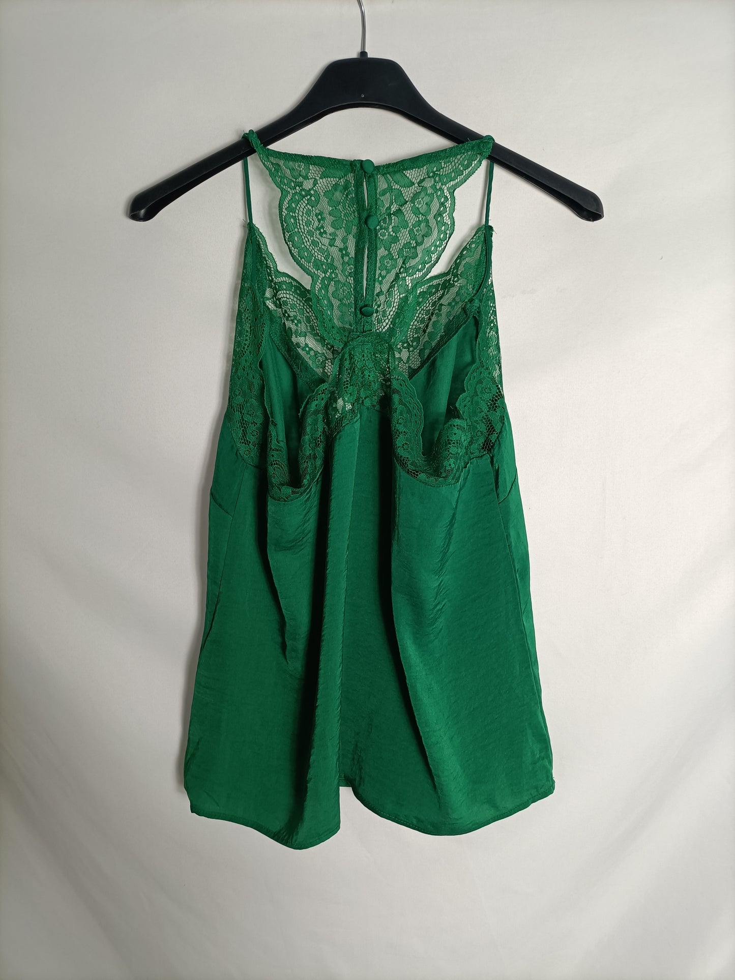 H&M. Top lencero verde T.xs