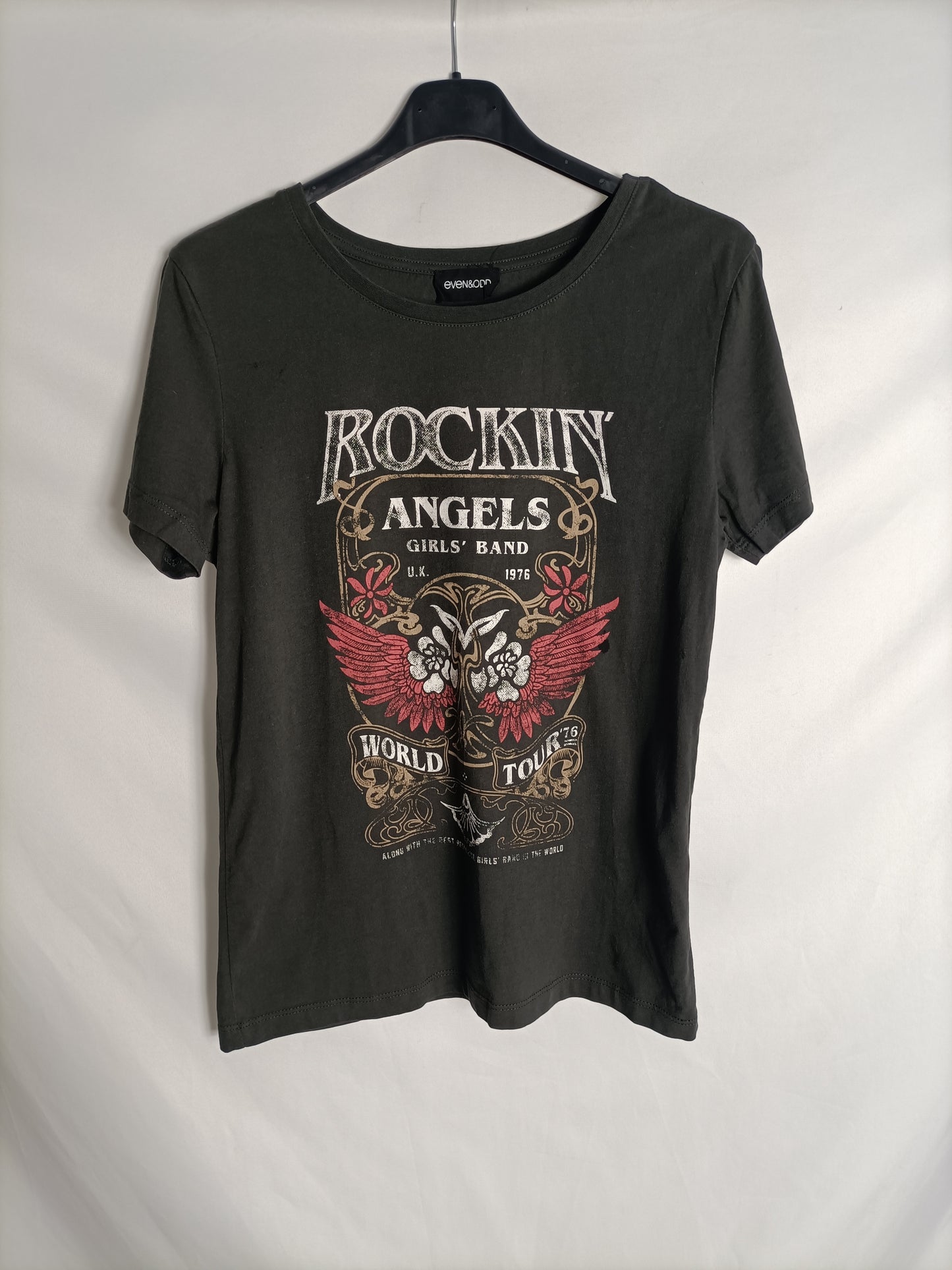 EVEN&ODD. Camiseta gris "rockin" T.s