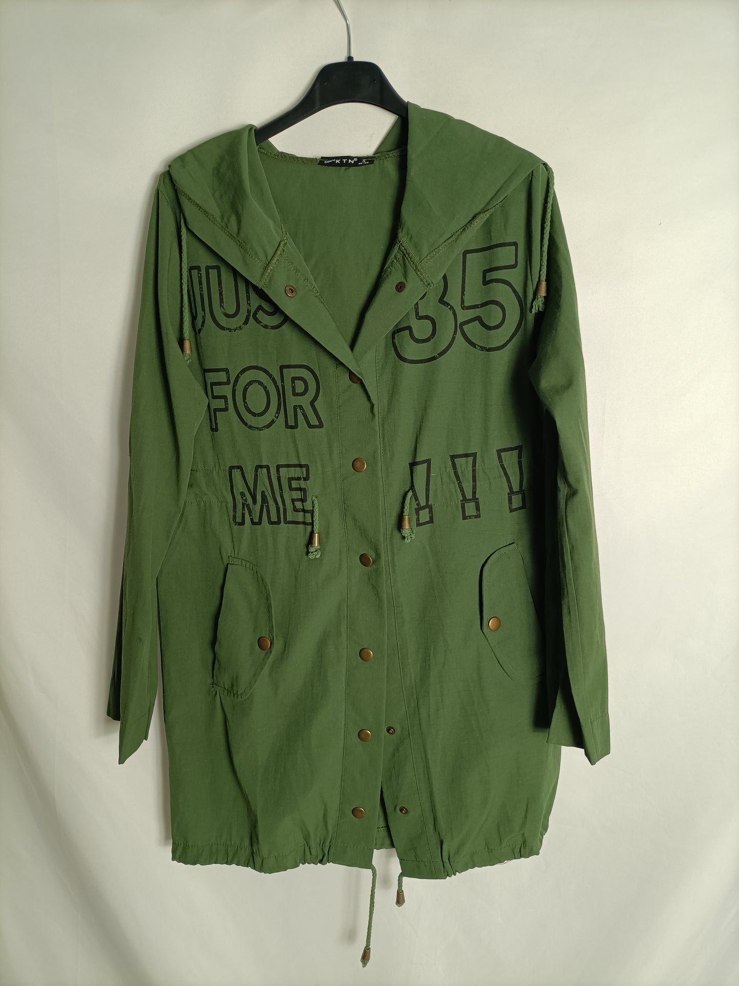 KTN. Parka verde fina T.s