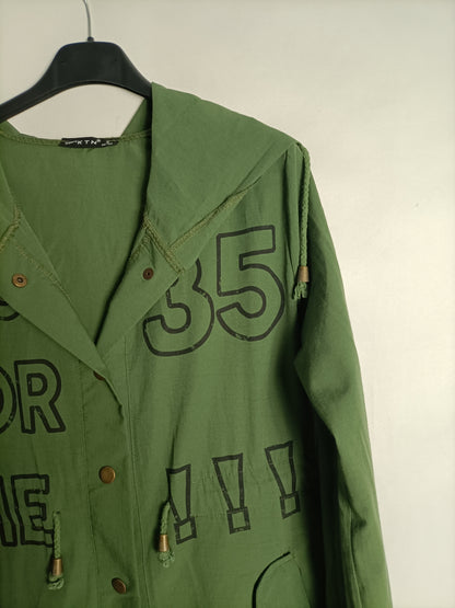 KTN. Parka verde fina T.s