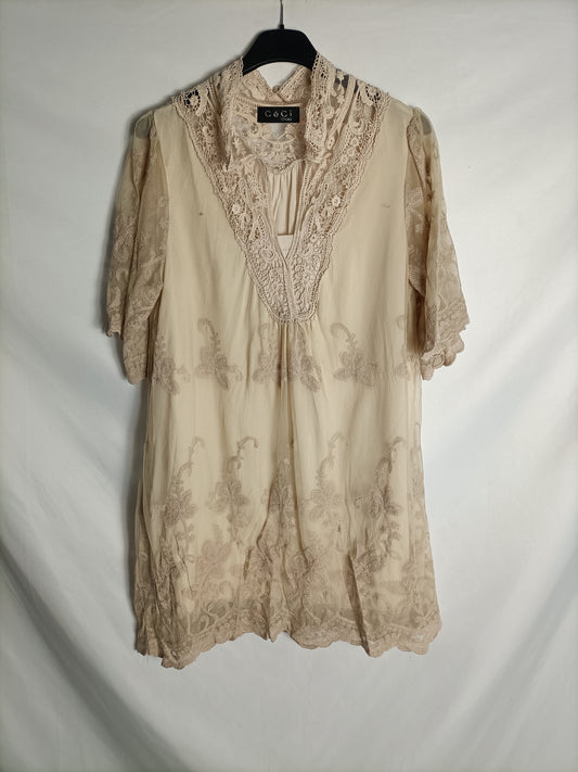 CECI TOKYO. Tulle and lace dress. Yours.