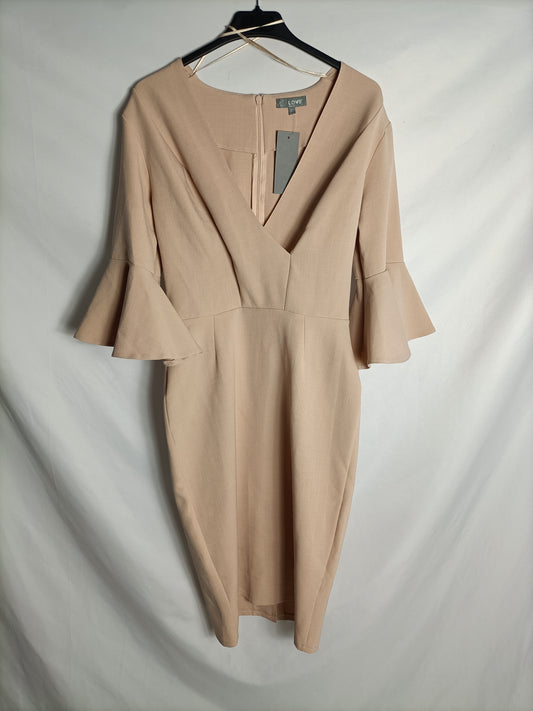 IN LOVE WHIT FASHION. Pink midi dress T.10 (m)