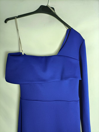 ASOS. Vestido midi azul klein T.38