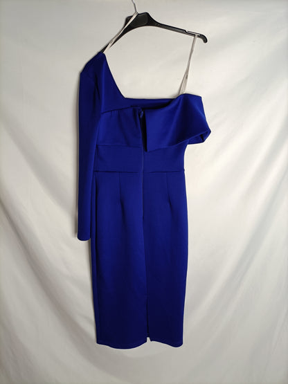 ASOS. Vestido midi azul klein T.38