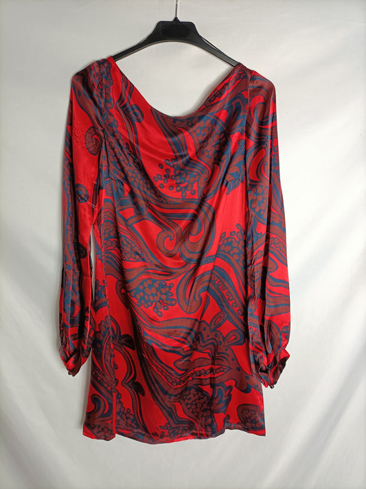 ZARA. Amoeba red dress Ts