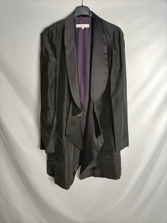 VANESSA BRUNO. Black silk blazer T.36
