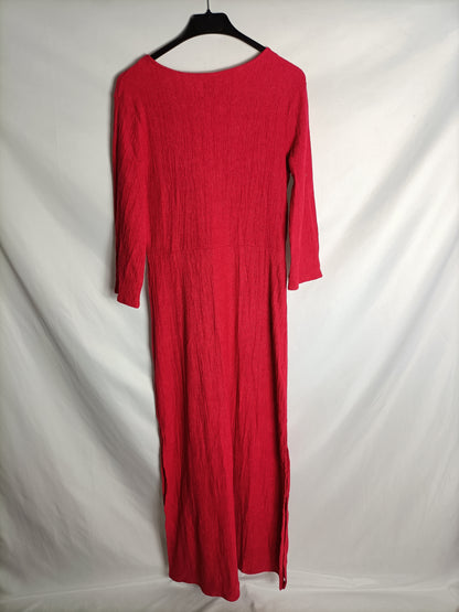 ZARA. Long red fringed dress Ts – Hibuy market ZARA. Long red fringed dress Ts – Hibuy market