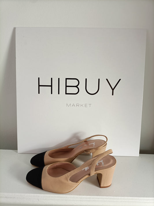 LOLITA BLU. Zapatos beige puntera T.37