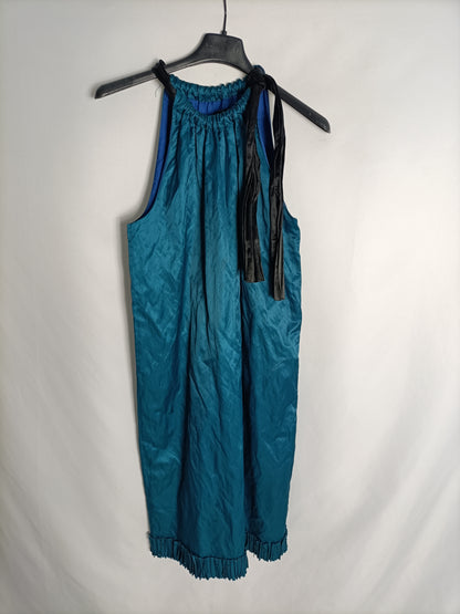 TINTORETTO. Blue satin dress, size 40
